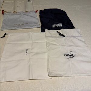 Vince White and Cream Dust Bags